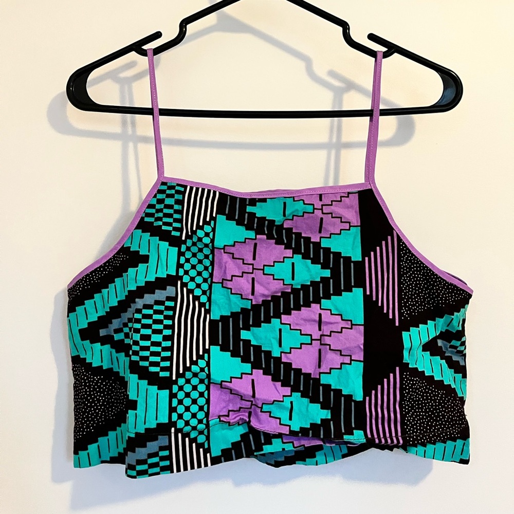Retro Aztec crop top - Picture 3 of 3